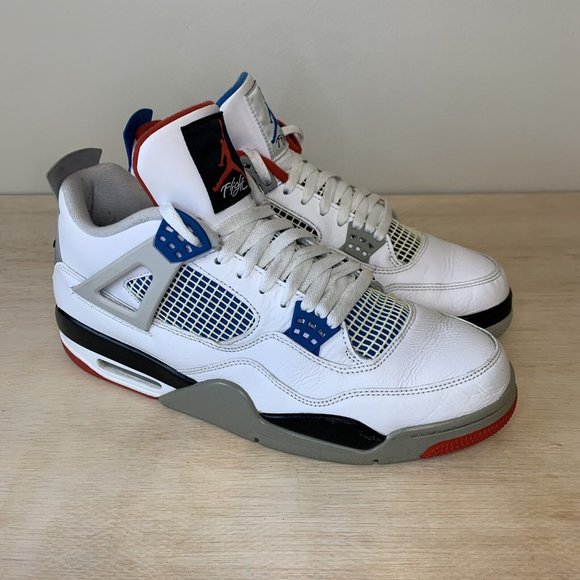 Nike Air Jordan Retro 4 IV SE What The White Red Blue Cement CI1184-146 Size 12 main image 7